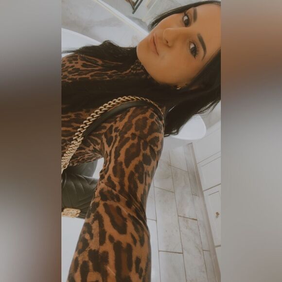 Leopard turtleneck top - Picture 1 of 6